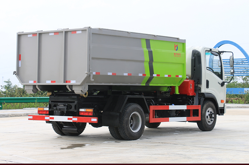 國六大運 藍牌 6方 套臂垃圾車{i}