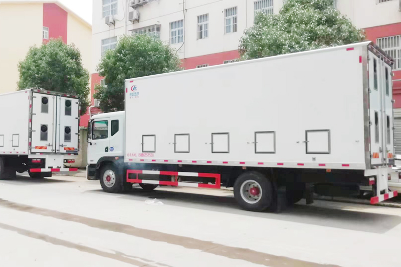 東風(fēng)D9（多利卡）6.8米雛禽運(yùn)輸車(chē)（雞苗）{i}