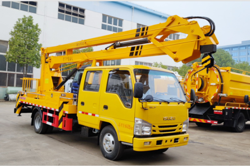 國六慶鈴18米高空作業(yè)車（黃牌，折疊臂）{i}